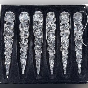Tahari Clear Icicle Ornaments